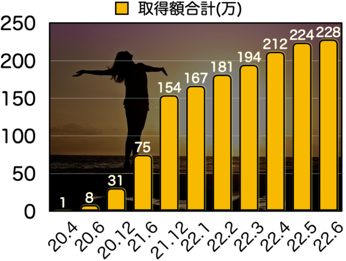 株価暴落で大ピンチ｜ネオモバポートフォリオ大公開【2022年6月中間】：取得額推移